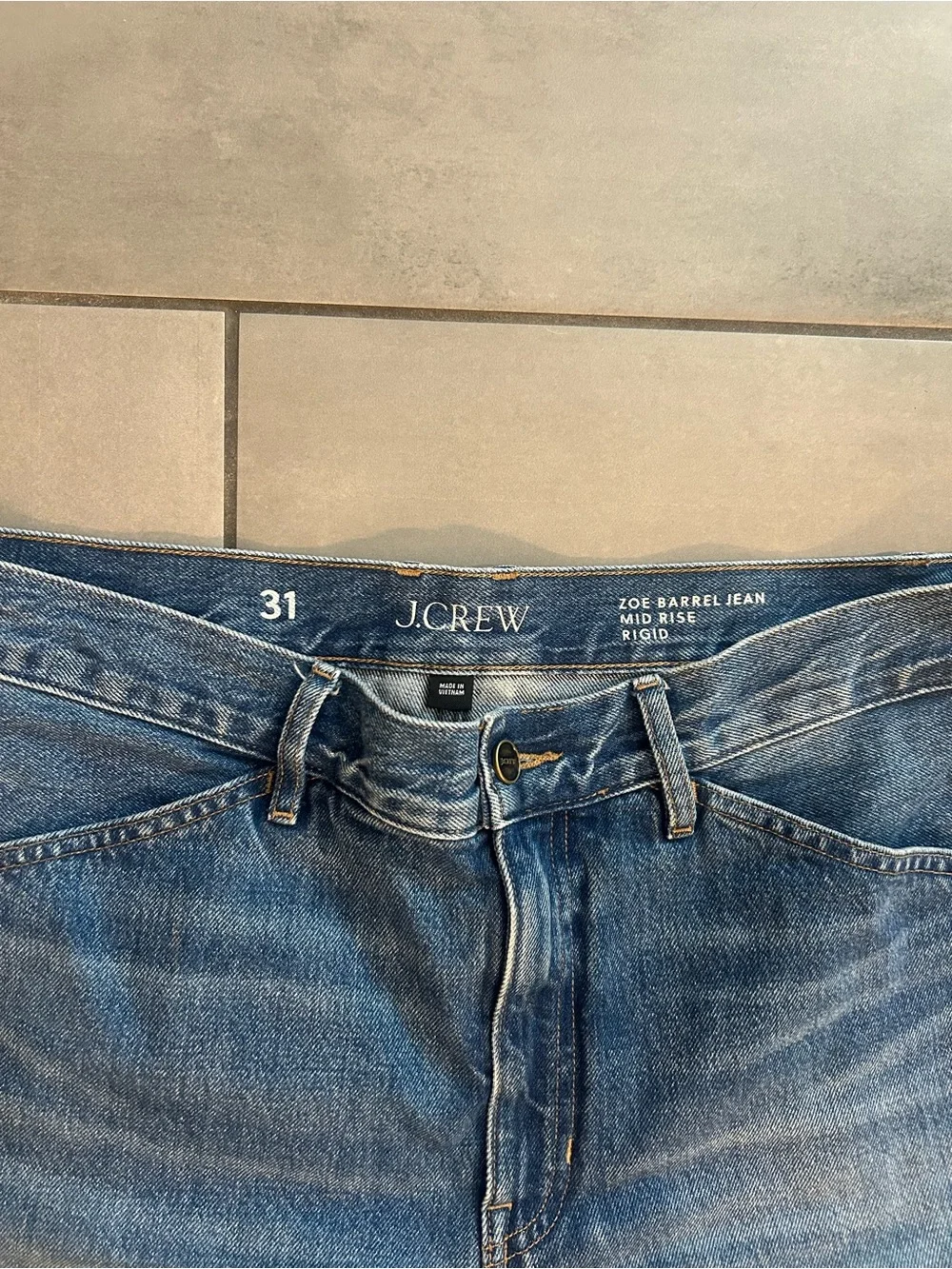 J.Crew Zoe Mid Rise Rigid Barrel Jeans